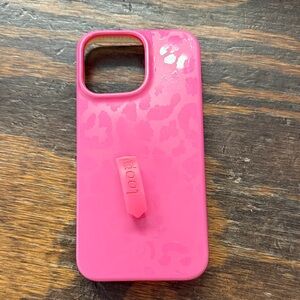 iPhone 14 Pro Max Loopy Case Vibrant Pink Leopard Phone Case
